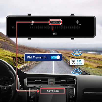 Wireless Carplay Mirror Dash Cam